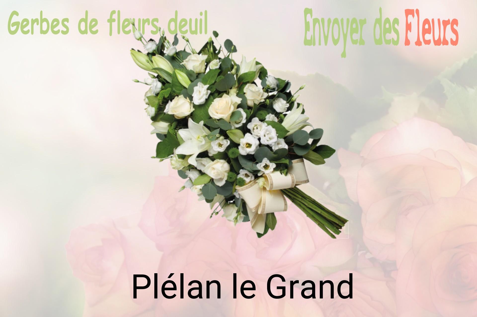 Gerbe de fleurs de deuil livrée à Plélan-le-Grand